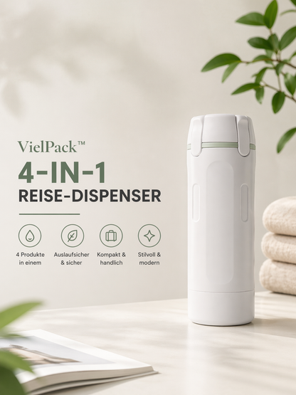 VielPack™ – 4 in 1 Reise Dispenser