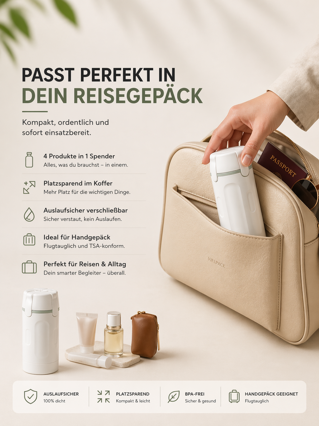 VielPack™ – 4 in 1 Reise Dispenser